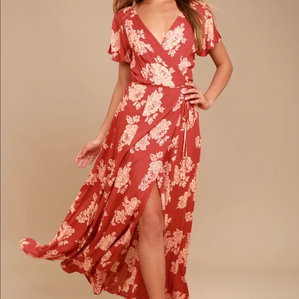 Lulus Maxi Wrap Dress